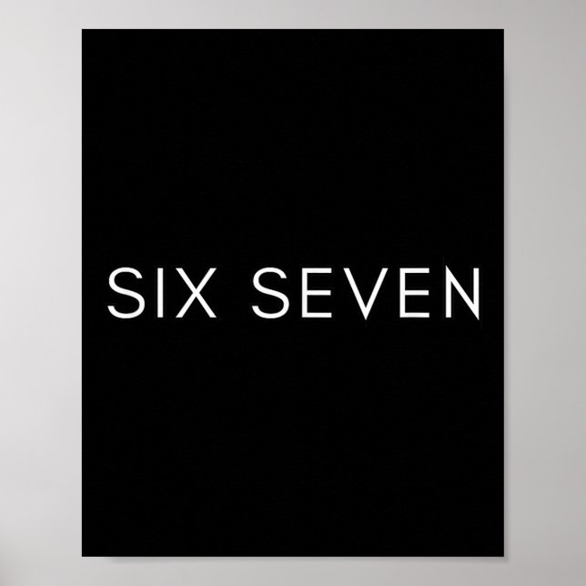 Poster Seis-sete Minimal Limpo 67 Design Genz Equipe Esqu (Frente)