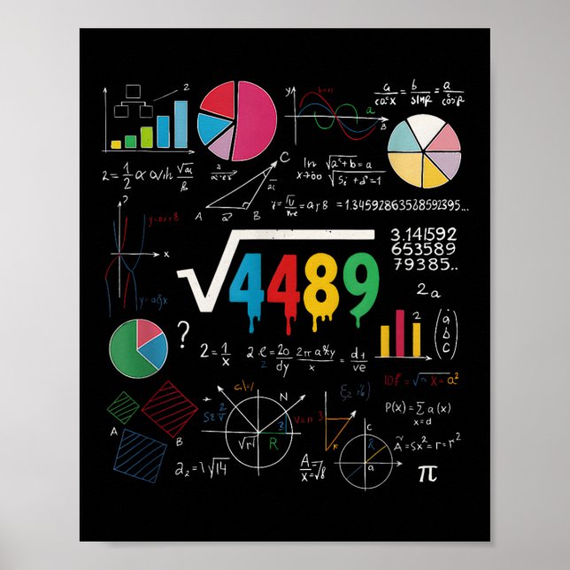 Poster Seis Sete Professor de Matemática 67 Meme Raiz Qua (Frente)