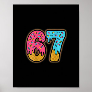 Poster Seis Sete Sorvete Gotejamento Esporte 67 Diversão