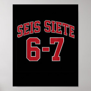 Poster Seis Siete 67 Em Estilo Espanhol Camisa Esportiva
