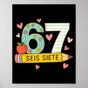 Poster Seis Siete Espanhol 67 Divertido Seis Sete Espanho