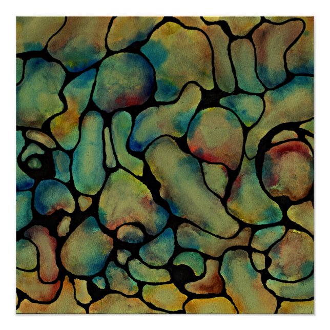 Póster Seixos Coloridos 1 (Frente)