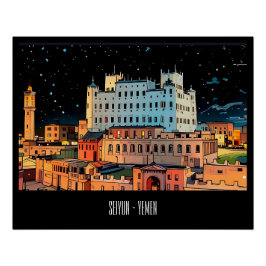 Póster Seiyun City - Yemen