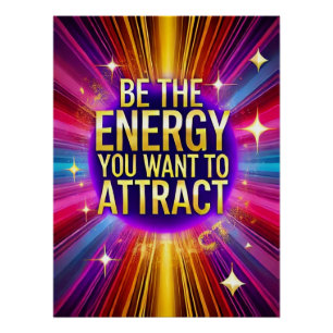 Póster Seja a energia que você quer atrair