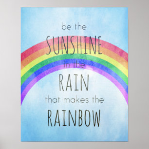 Poster Seja a luz do sol na chuva