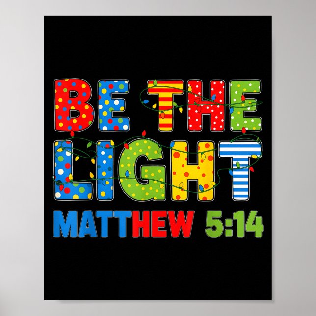 Poster Seja a Luz Mateus 5 14  (Frente)