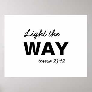 Poster Seja a Luz Mateus 5:14 Versículo da Fé Cristã