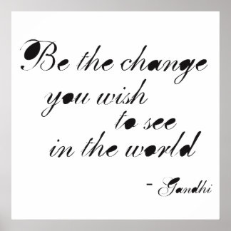 Póster Seja a mudança