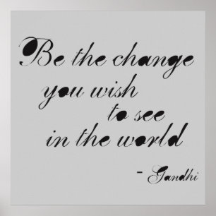 Póster Seja a mudança