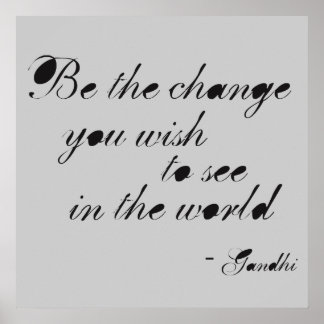 Póster Seja a mudança