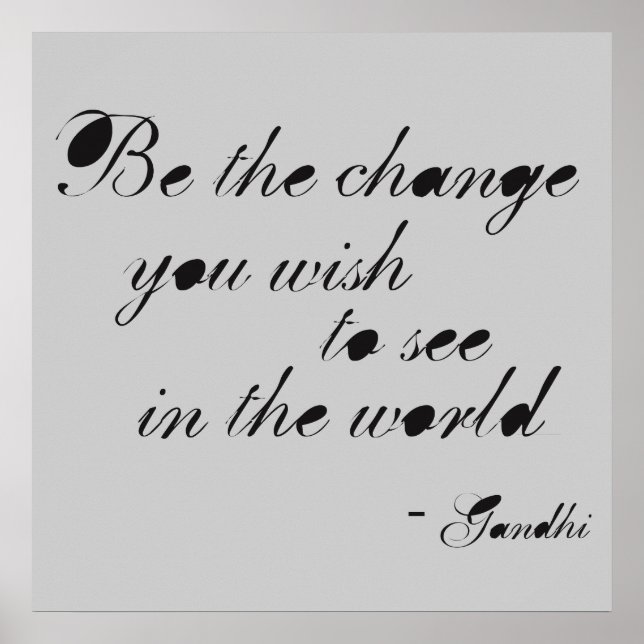 Póster Seja a mudança (Frente)