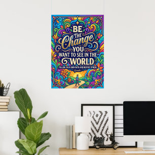 Poster Seja a Mudança Inspiradora