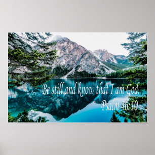 Poster Seja ainda e saiba que eu sou 46:10 do salmo do