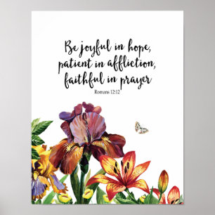 Póster Seja alegre na esperança, paciente na aflição,