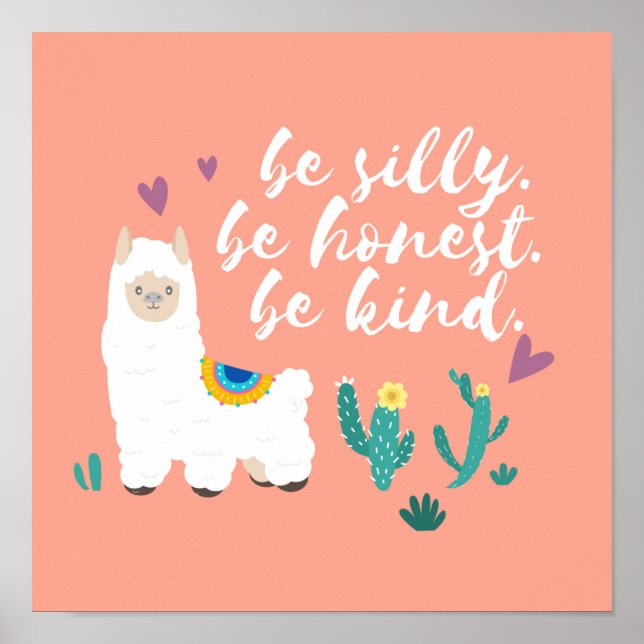 Poster Seja Bobo Llama (Frente)