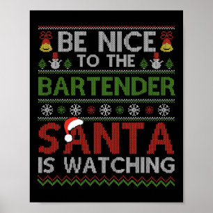 Poster Seja Bom Para Os Papais noeis De Bartender Ver O C