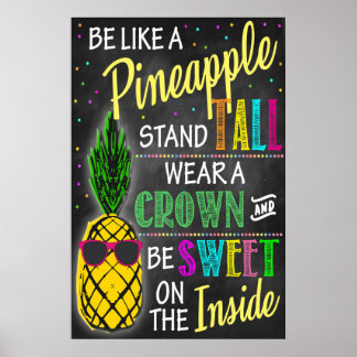 Poster Seja Como Um Abacaxi Imprimível
