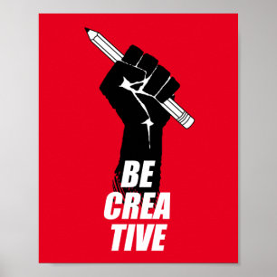 Poster Seja Criativo - Artista Aumentado Fist