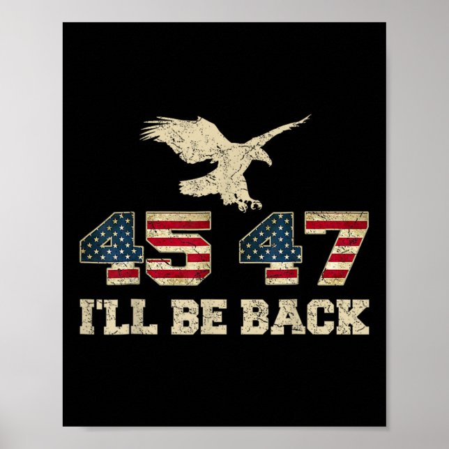 Poster Seja De Volta 45 47 Trump 2024 Eletion Eagle Usa F (Frente)