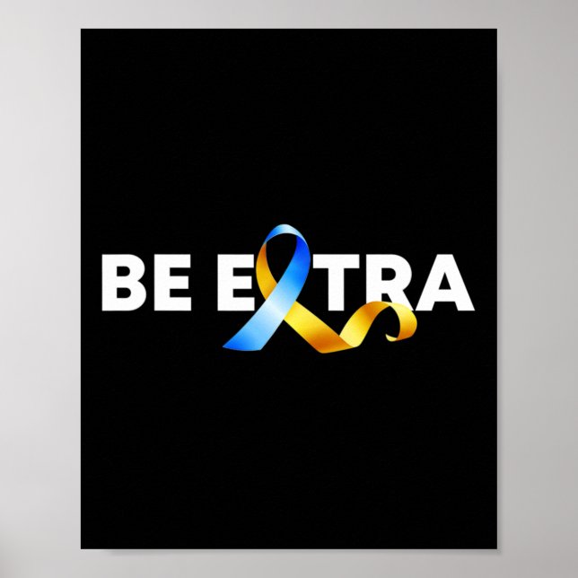 Poster Seja Extra Mês de Conscientização sobre Síndrome d (Frente)
