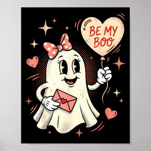 Poster Seja fantasma coração balão valentine carta de amo