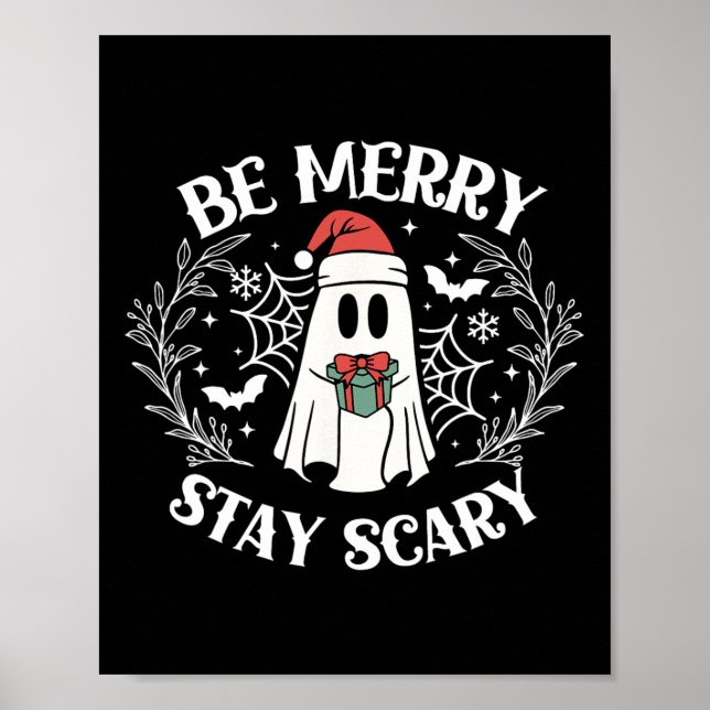 Poster Seja Feliz Fiquem assustados Com A Christma Do Dia (Frente)