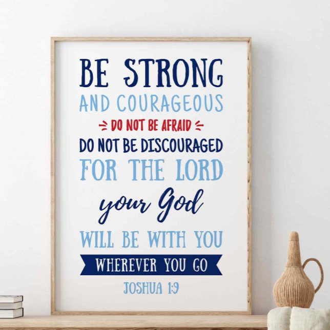 Poster Seja Forte E Corajosa, Joshua 1:9 (Criador carregado)
