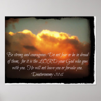 Poster Seja forte e corajoso