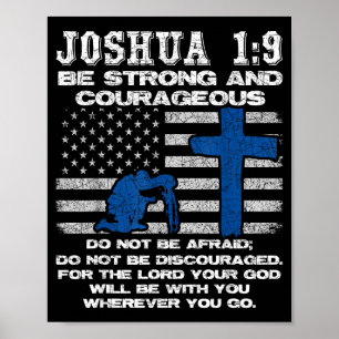 Poster Seja Forte E Corajoso Não Tenha Medo Oração