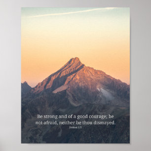 Poster Seja Forte E Tenha Uma Boa Coragem Josué 1:9 Escri