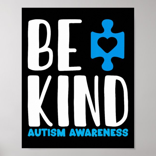 Poster Seja gentil com a consciência do autismo (Frente)