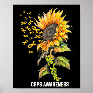 Poster Seja gentil com a consciência do Sunflower CRPS