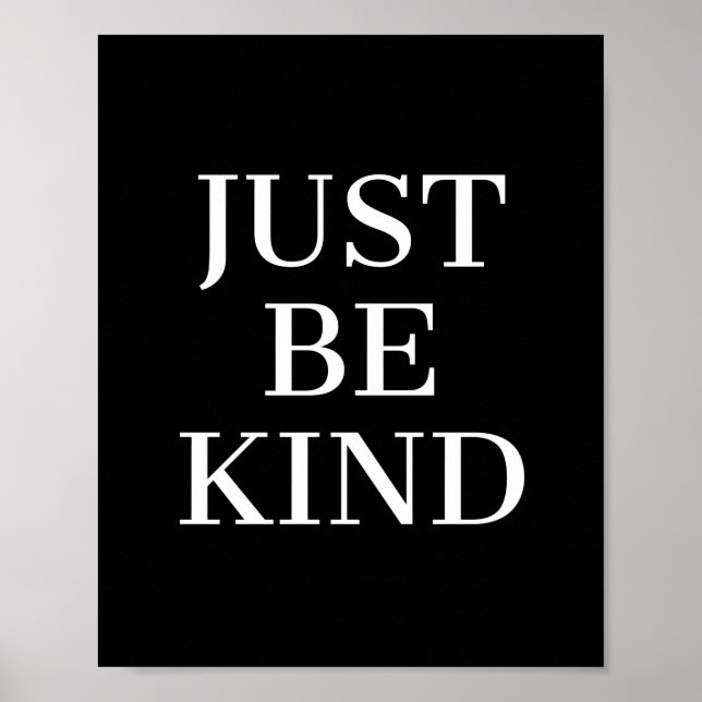 Poster Seja gentil com citação motivacional (Frente)