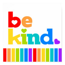 Seja gentil com o arco-íris positivo, slogan quadr