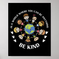 Seja gentil Crianças Terra Anti-Bullying Dia Laran