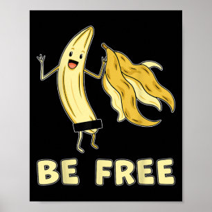 Poster Seja grátis, Fruta Gráfica De Banana Livre Liberda