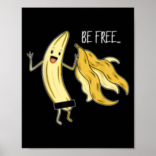Poster Seja grátis, Fruta Gráfica De Banana Livre Liberda