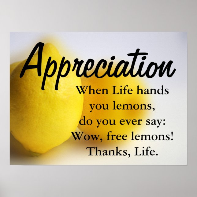 Póster Seja grato e conte suas bênçãos 3 (Frente)