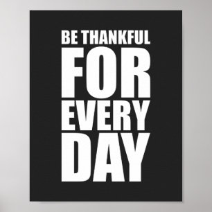 Poster Seja grato por todos os dias   Cotação Inspirati