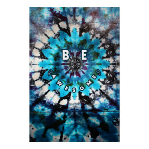 Póster Seja Incrível Tie Dye Design