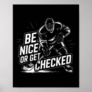 Poster Seja Legal Ou Seja Verificado Funny Ice Hockey