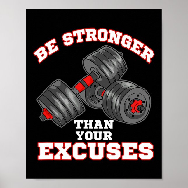 Poster Seja Mais Forte do Que Suas Desculpas Camiseta Eng (Frente)