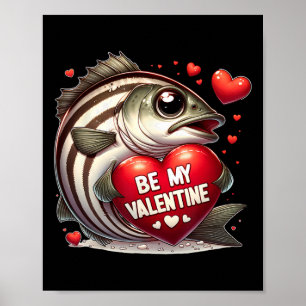 Poster Seja Meu Namorado Coração de Peixe Byss Listrado