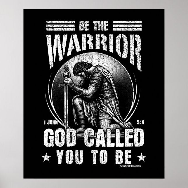 Poster Seja o Guerreiro 1 João 5:4 (Frente)