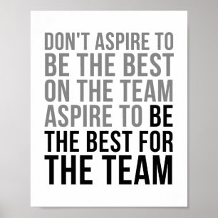 Poster Seja o melhor para a equipe