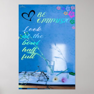 Poster seja otimista. Ano Novo. Pôster