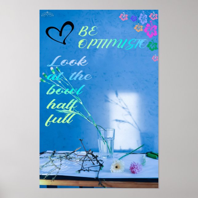 Poster seja otimista. Ano Novo. Pôster (Frente)