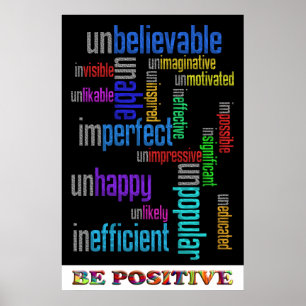 Póster Seja positivo