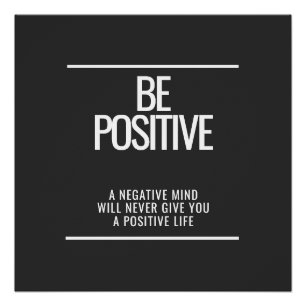 Póster Seja Poster brilhante positivo - Arte Motivacional