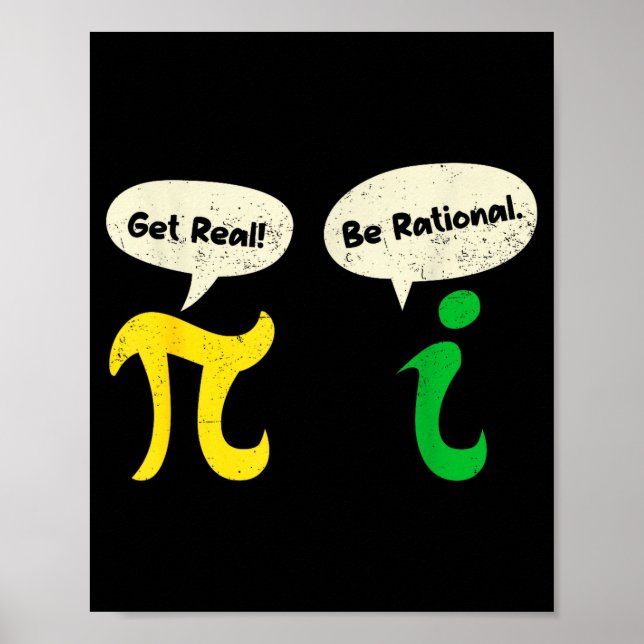 Poster Seja Real Seja Racional Pi Divertido Professor de  (Frente)